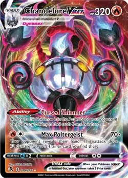 Chandelure VMAX 040/264 Fusion Strike Pokemon Card NM - Image 1