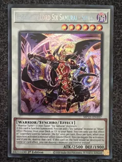 Yugioh Legendary Lord Six Samurai-Shi En MP25-EN107 Prismatic Secret Rare NM - Image 1