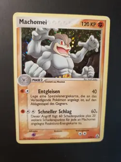Pokemon Karte - Machomei 9/92 Ex Legend Maker Rare Holo ~BLEED~ light played - Image 1