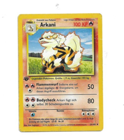 Pokemon Karte ARKANI, 23/102, 100KP, 1. Edition, Base-Set, Deutsch - Image 1