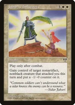 Magic The Gathering MTG JABARI'S INFLUENCE Mirage NM Near Mint - Image 1