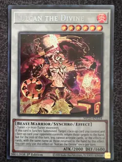 Yugioh Vulcan the Divine MP25-EN134 Prismatic Secret Rare 1st Edition NM - Image 1