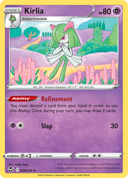 Kirlia 068/195 Uncommon Silver Tempest Pokemon Reverse Holo NM/M - Image 4