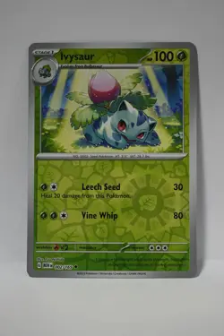 Ivysaur 002/165 Uncommon 151 Pokemon Reverse Holo NM - Image 1