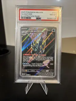 PSA 8 NM-MT Pokemon Mega Evolutions Clawitzer Illustration Rare #141/132 - Image 1