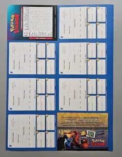 Pokemon Stadium Blockbuster Uncut Mewtwo Sheet Nintendo Power Promo - Image 4
