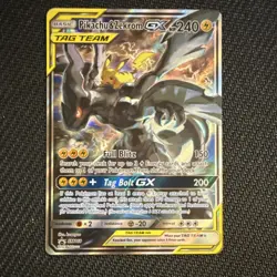 Pokemon Pikachu & Zekrom GX SM168 Promo TAG TEAM Holo HP 240 Card - Image 1