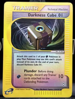 Darkness Cube 01 119/147 Aquapolis Reverse Holo Pokemon Card 2002 LP - Image 3