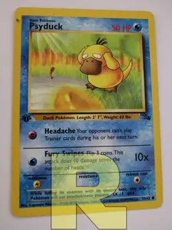 Psyduck ® Fossil 53/62 ® Comune ® Pokemon ® 1ª EDIZIONE Inglese ® EX - Image 1