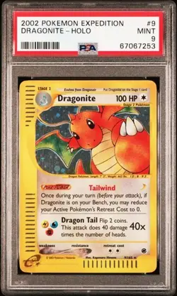 Pokemon Expedition 9/165 Dragonite Holo PSA 9 - Image 1