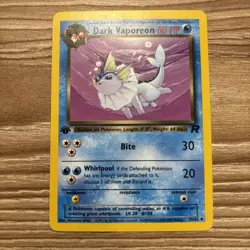 Pokemon Dark Vaporeon TCG 1st Edition Uncommon Card 45/82 - Image 1