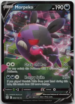 Morpeko V 095/172 Holo V Rare Brilliant Stars Pokemon LP/MP - Image 1