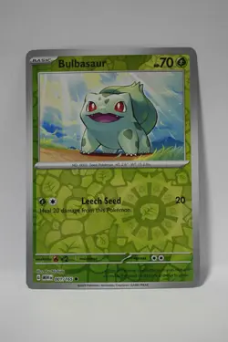 Bulbasaur 001/165 Common 151 Pokemon Reverse Holo NM - Image 1