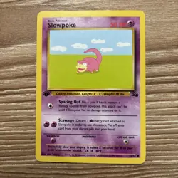Pokemon TCG Slowpoke 1st Edition Common Card Fossil, 55/62, Regular - Image 1