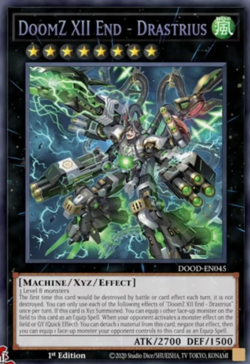 Yugioh! DoomZ XII End - Drastrius DOOM-EN045 Doom of Dimensions PREORDER - Image 1