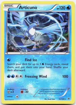 Pokemon TCG Articuno (16) XY - Roaring Skies Rare 16/108 Cracked Ice Holo - Image 1