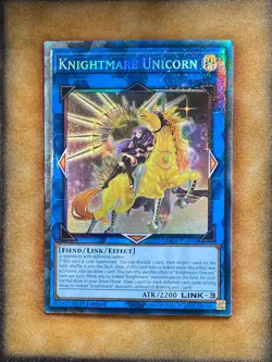 Yugioh Knightmare Unicorn RA01-EN043 Prismatic Collector Rare Alt Art 1st Ed NM - Image 1