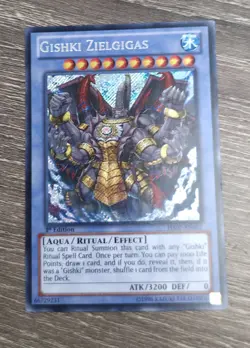 Yu-Gi-Oh! Gishki Zielgigas HA07-EN057 Secret Rare 1st Edition Near Mint - Image 1