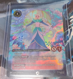 Disney Lorcana Elsa Ice Artisan Floodborn Hero Queen Sorcerer Foil Card 233/204 - Image 1