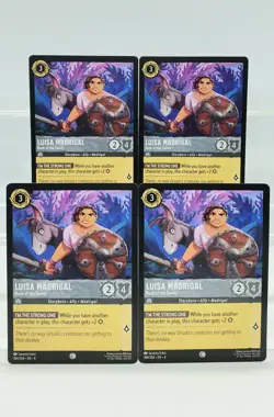 Disney Lorcana Luisa Madrigal - Rock of the Family 184/204 Ursula's 4 Cards Set - Image 1