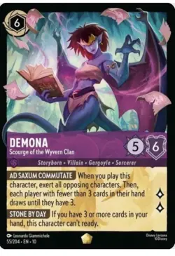Disney Lorcana Whispers In The Well Demona Legendary Cold Foil 55/204 - Image 1