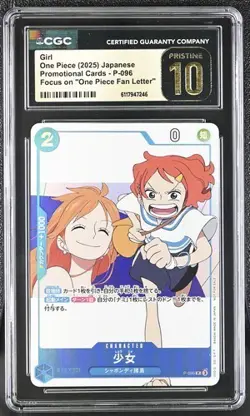 2025 ONE PIECE PROMO CARDS JPN FAN LETTER GIRL CGC 10 PRISTINE - Image 1