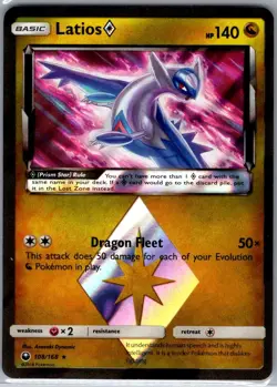 Latios Prism Star 108/168 Holo SM - Celestial Storm - Pokemon Card - NM - Image 1