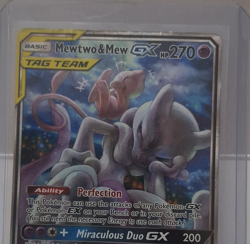 Pokemon Mewtwo & Mew GX TAG TEAM Promo Holo Card SM191 HP 270 - Image 1
