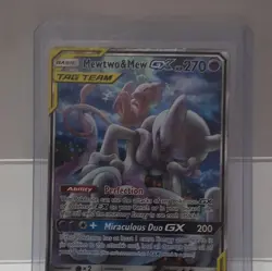 Pokemon Mewtwo & Mew GX TAG TEAM Promo Holo Card SM191 HP 270 - Image 2