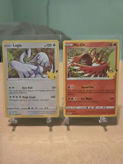 Ho-oh and Lugia Pokemon 25th Celebrations HOLOS 2 Card Set NM! - Image 1