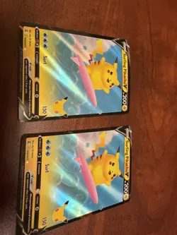Pokemon TCG Surfing Pikachu V 008/025 Holofoil Ultra Rare Celebrations 2x - Image 1