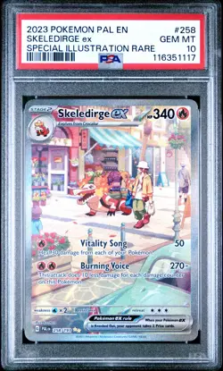 2023 POKEMON PAL EN-PALDEA EVOLVED #258 SKELEDIRGE EX PSA 10 - Image 1
