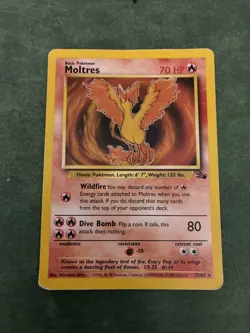 Pokemon TCG Moltres Fossil 27/62 Unlimited Rare - Image 1