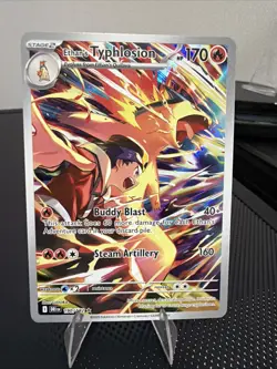 Pokemon TCG Ethan's Typhlosion Illustration Rare Holo 190/182 Sv10 Stage 2 170 … - Image 1