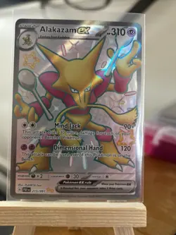 Pokemon TCG Alakazam ex Scarlet & Violet: Paldean Fates 215/091 Holo Shiny Ultra - Image 3