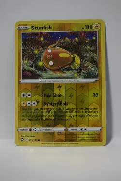 Stunfisk 055/195 Common Silver Tempest Pokemon Reverse Holo NM - Image 1