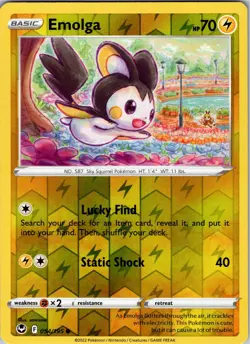Emolga 054/195 Common Silver Tempest Pokemon Reverse Holo NM - Image 1