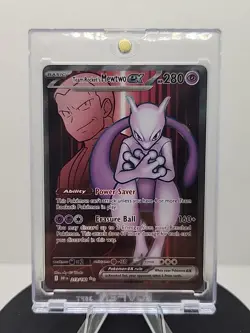 Pokemon TCG Team Rocket’s Mewtwo EX 213/182 Destined Rivals Ultra Rare Holo - Image 1