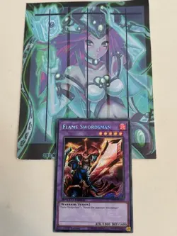Yugioh 1x Flame Swordsman Secret Rare SBC1-ENB22 Speed Duel 1st Ed NM - Image 1