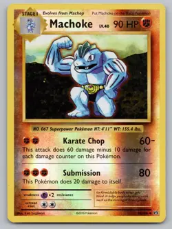 Machoke 58/108 Uncommon Evolutions Pokemon Reverse Holo MP - Image 1