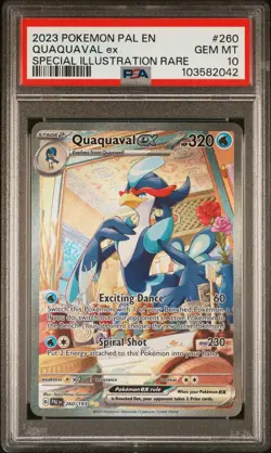 2023 POKEMON PAL EN-PALDEA EVOLVED SPECIAL ILLUSTRATION RARE QUAQUAVAL EX PSA 10 - Image 1