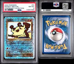 Mankey Legendary Collection. Reverse Holo PSA 8 #81 2002 Pokemon 81/110 POP 180 - Image 3