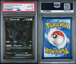 2025 POKEMON BLK EN-BLACK BOLT BLACK WHITE RARE #172 ZEKROM EX PSA 10 - Image 2