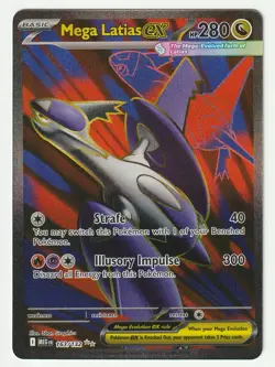 Mega Latias ex 163/132 NM Pokemon TCG Full Art Pokemon Mega Evolution Textured - Image 1
