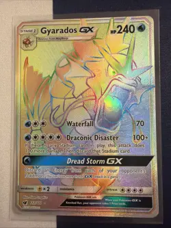 Gyarados GX 112/111 Rainbow Secret Rare Full Art Pokemon TCG Crimson Invasion NM - Image 1