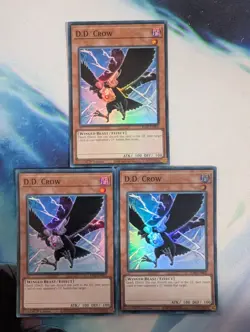 YuGiOh! D.D. Crow RA02-EN002 Super Rare x3 PLAYSET 1st Ed - Image 1
