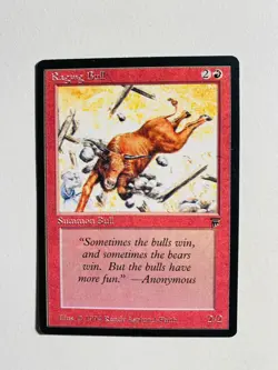 1X MTG MAGIC THE GATHERING RAGING BULL NM-MT CARD - Image 1
