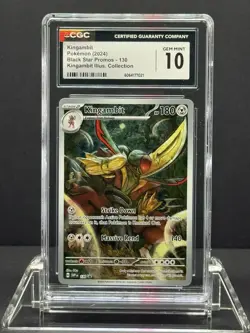 CGC Gem Mint 10 Kingambit #130 Scarlet & Violet Promo Holo Graded Pokemon Card - Image 1