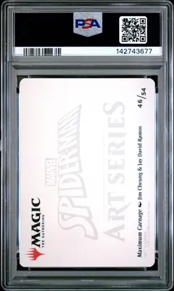 2025 MTG MARVEL'S SPIDER-MAN ART SER GOLD STAMPED #46 MAXIMUM CARNAGE PSA 10 - Image 2