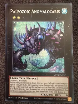 Yugioh Paleozoic Anomalocaris MP25-EN137 Prismatic Secret Rare 1st Edition NM - Image 1